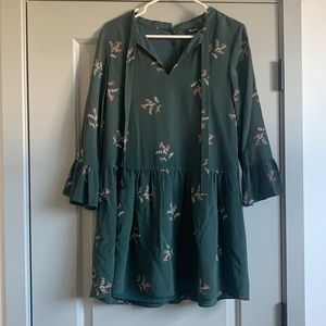 Madewell green silk dress, size small